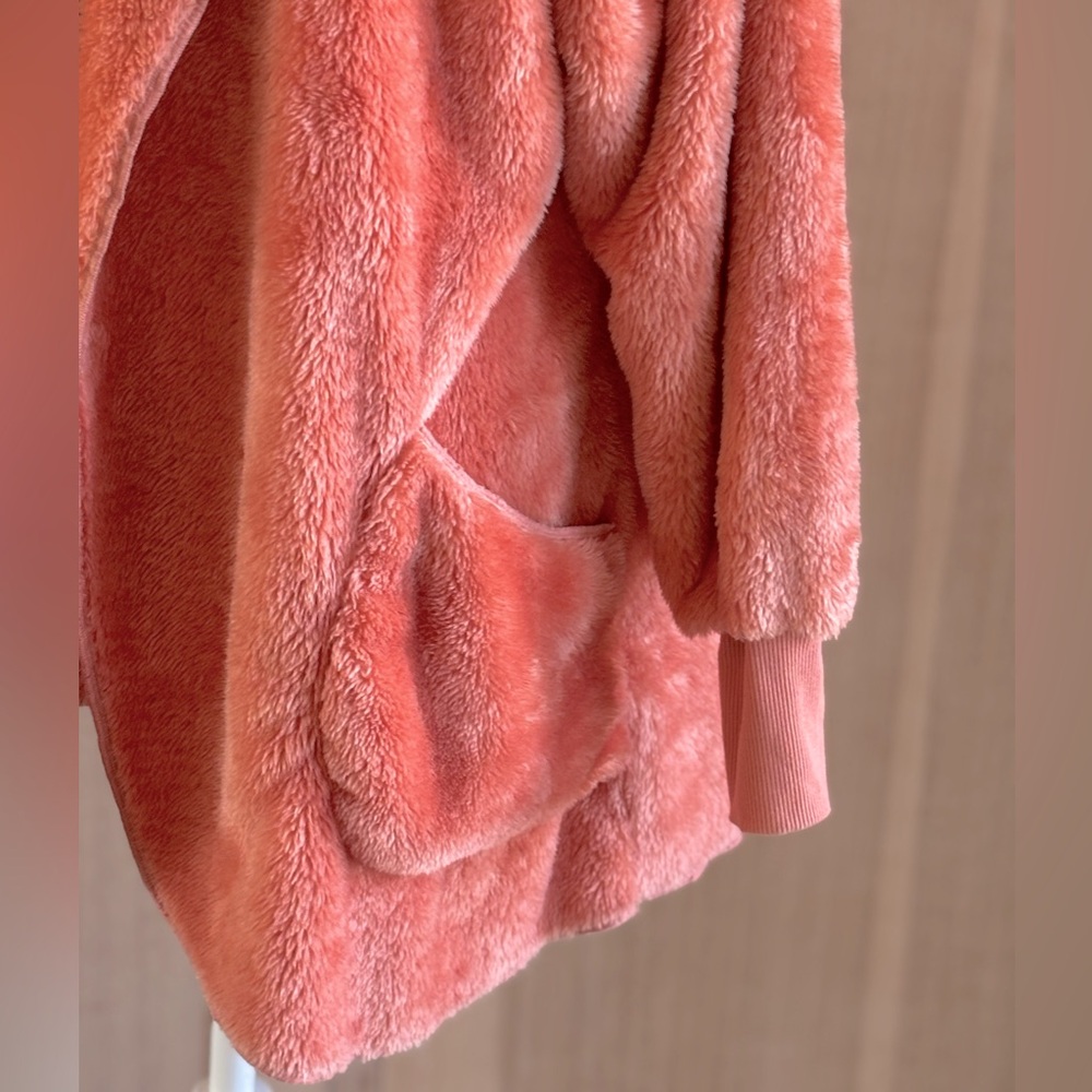 Zenana Coral Teddy Hooded Jacket. Long Sleeve | Fleece Women’s Sz-S EUC Cozy - Picture 4 of 10